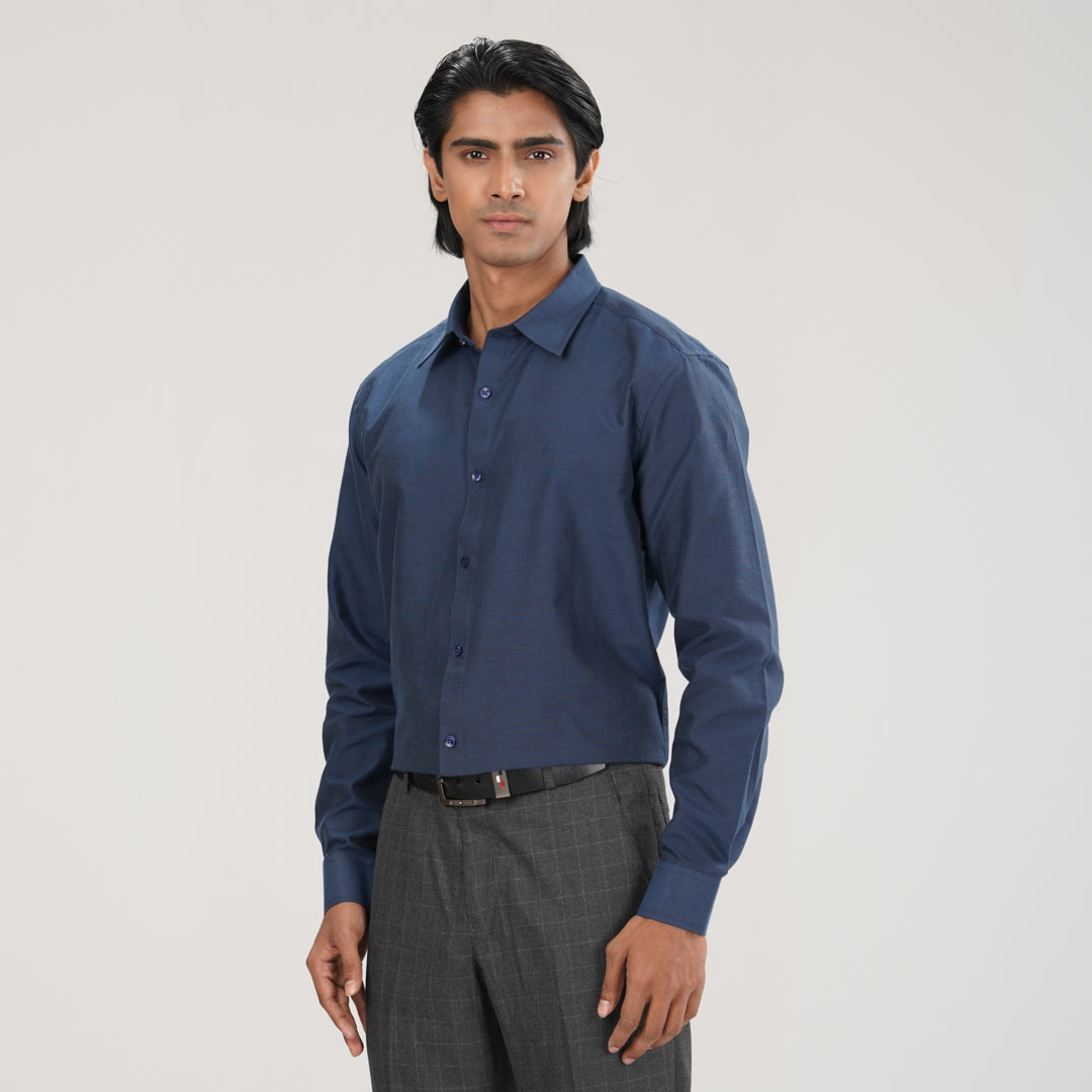 Mens Formal Shirt-Navy