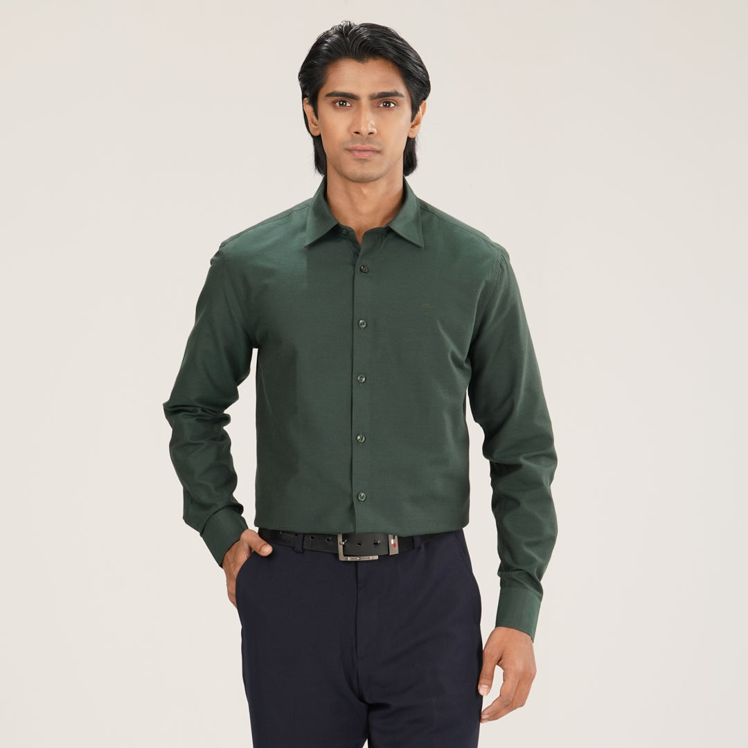 Mens Formal Shirt-Green