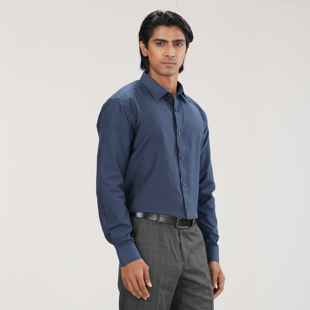 Mens Formal Shirt-Navy