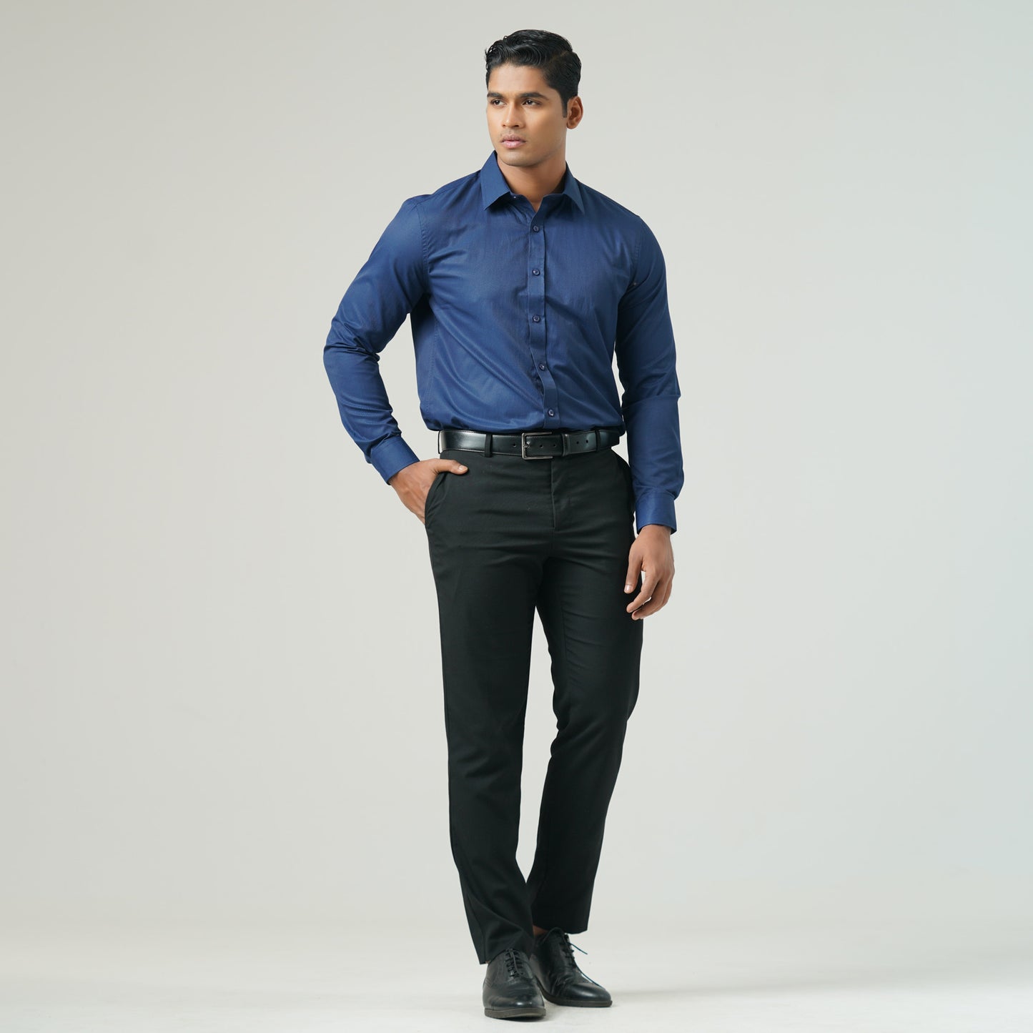 Mens Navy Formal Shirt