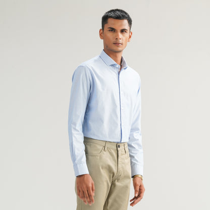 Mens Sky Blue Formal Shirt
