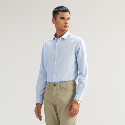 Mens Sky Blue Formal Shirt
