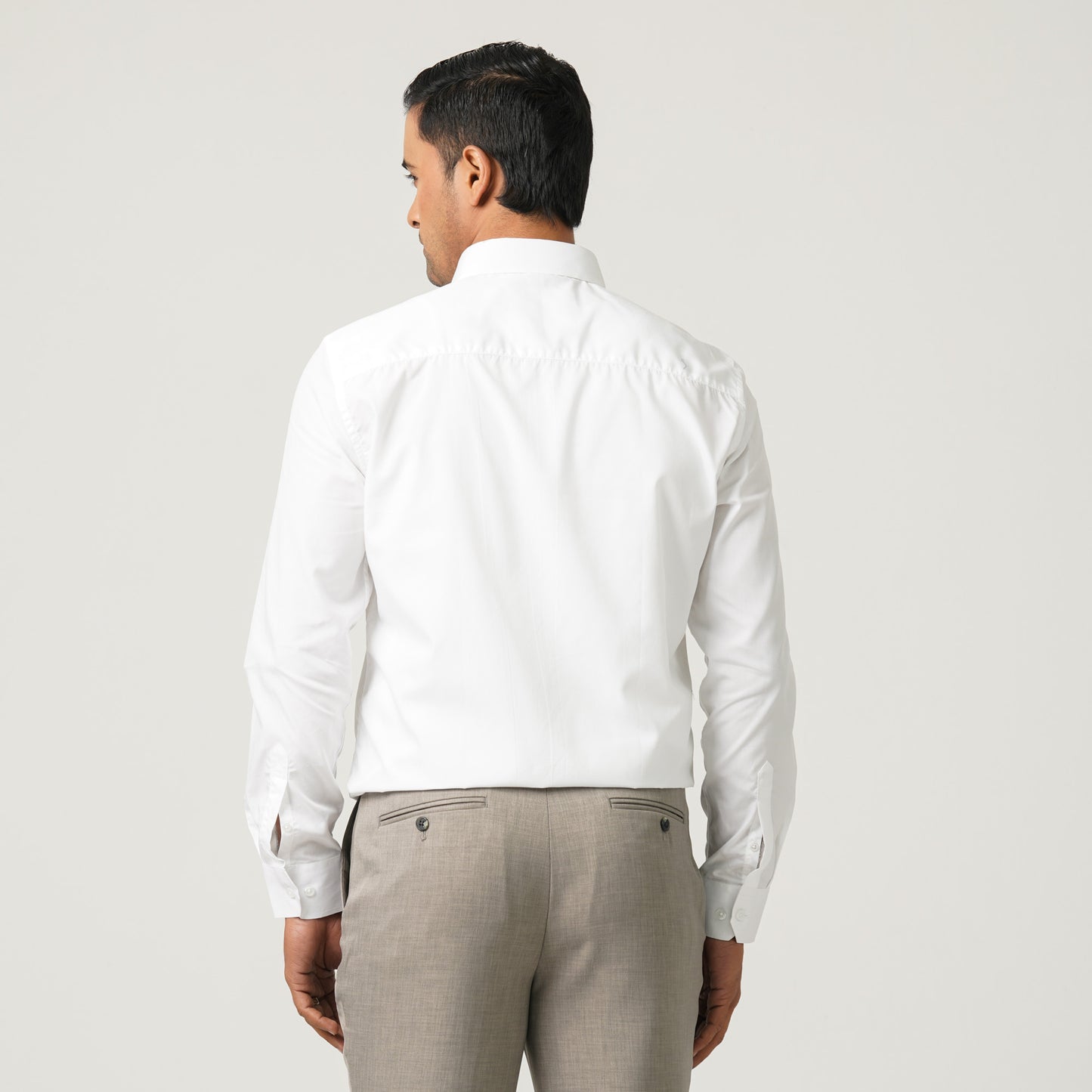 Men’s White Poly-Cotton Formal Shirt