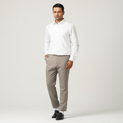 Men’s White Poly-Cotton Formal Shirt