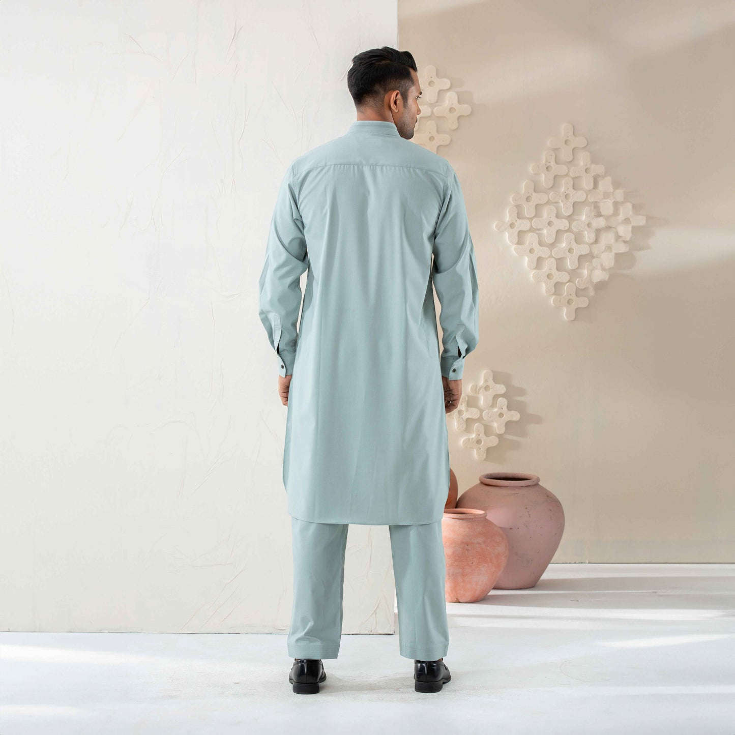 Mens Mint-Green Kabli Set