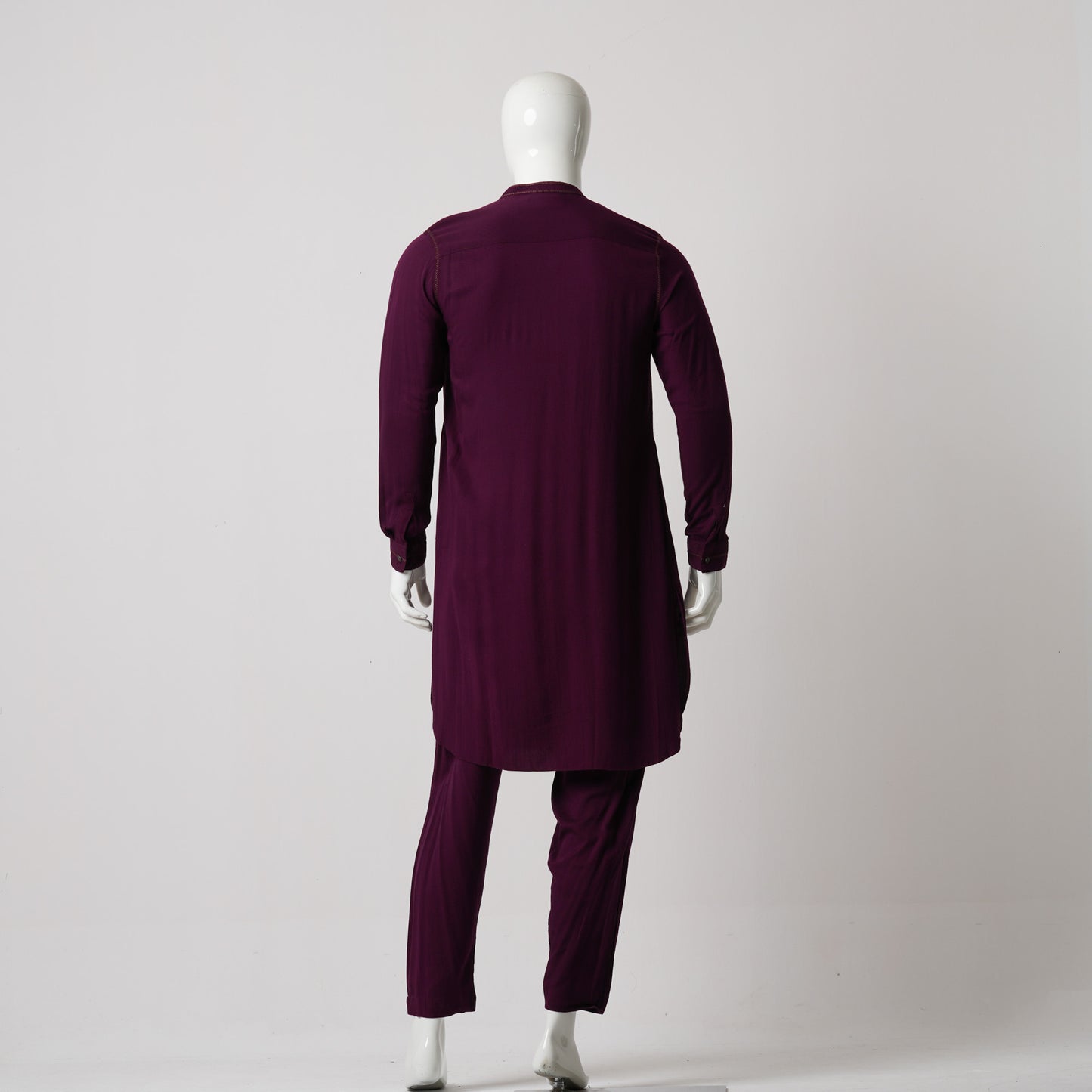 Mens Embroidery Kabli-Violet