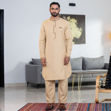Load image into Gallery viewer, MENS EMBROIDERY KABLI-KHAKI
