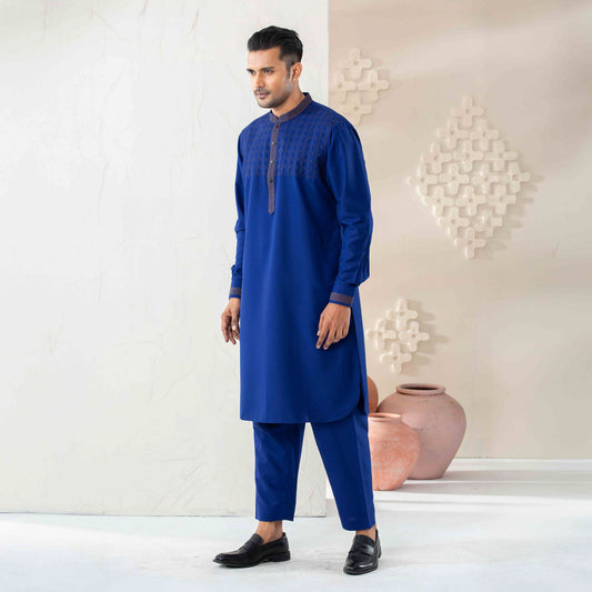 Mens Embroidered Kabli Set