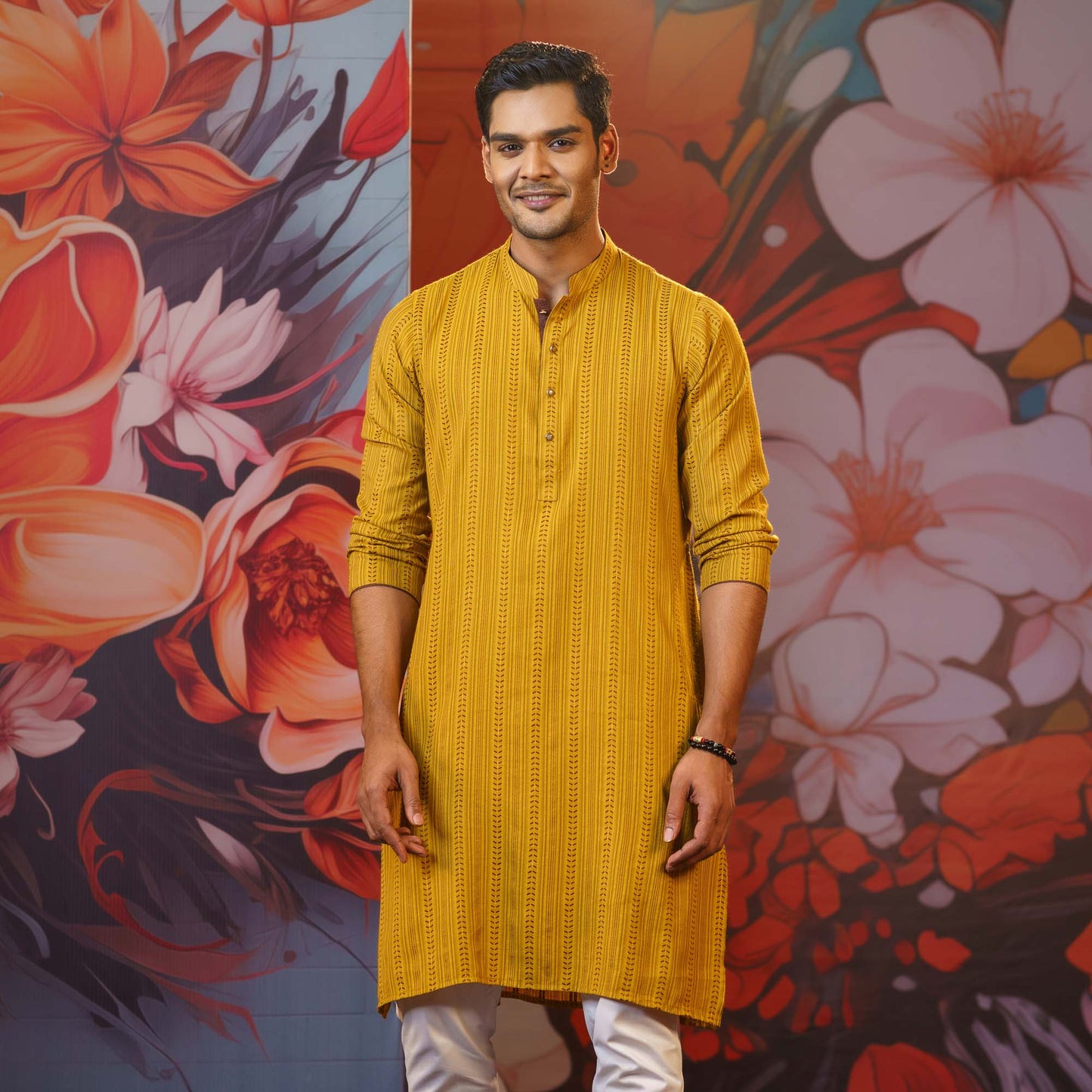Men's Mustard Panjabi