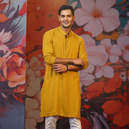 Men's Mustard Panjabi