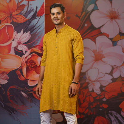 Men's Mustard Panjabi
