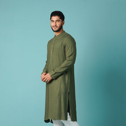 Mens Green Basic Panjabi
