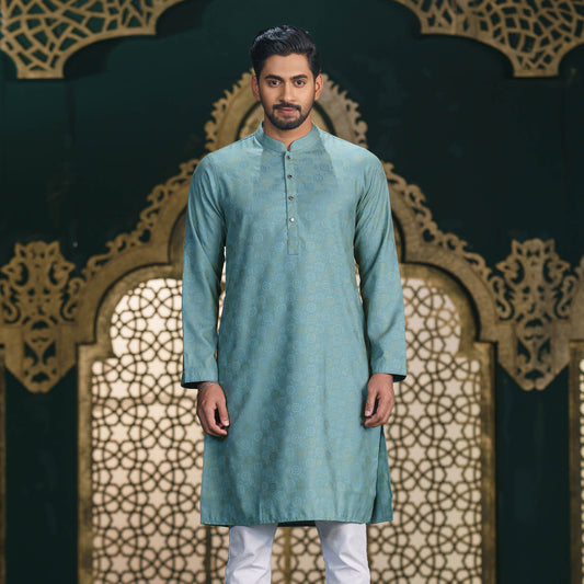 Men’s Pastel Jacquard Panjabi