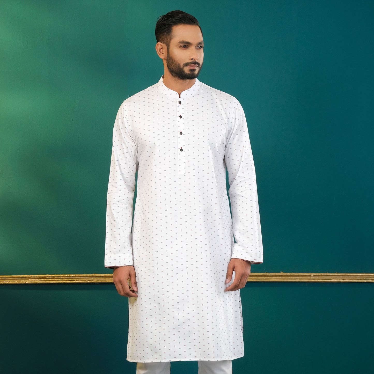 Mens White Classic Panjabi