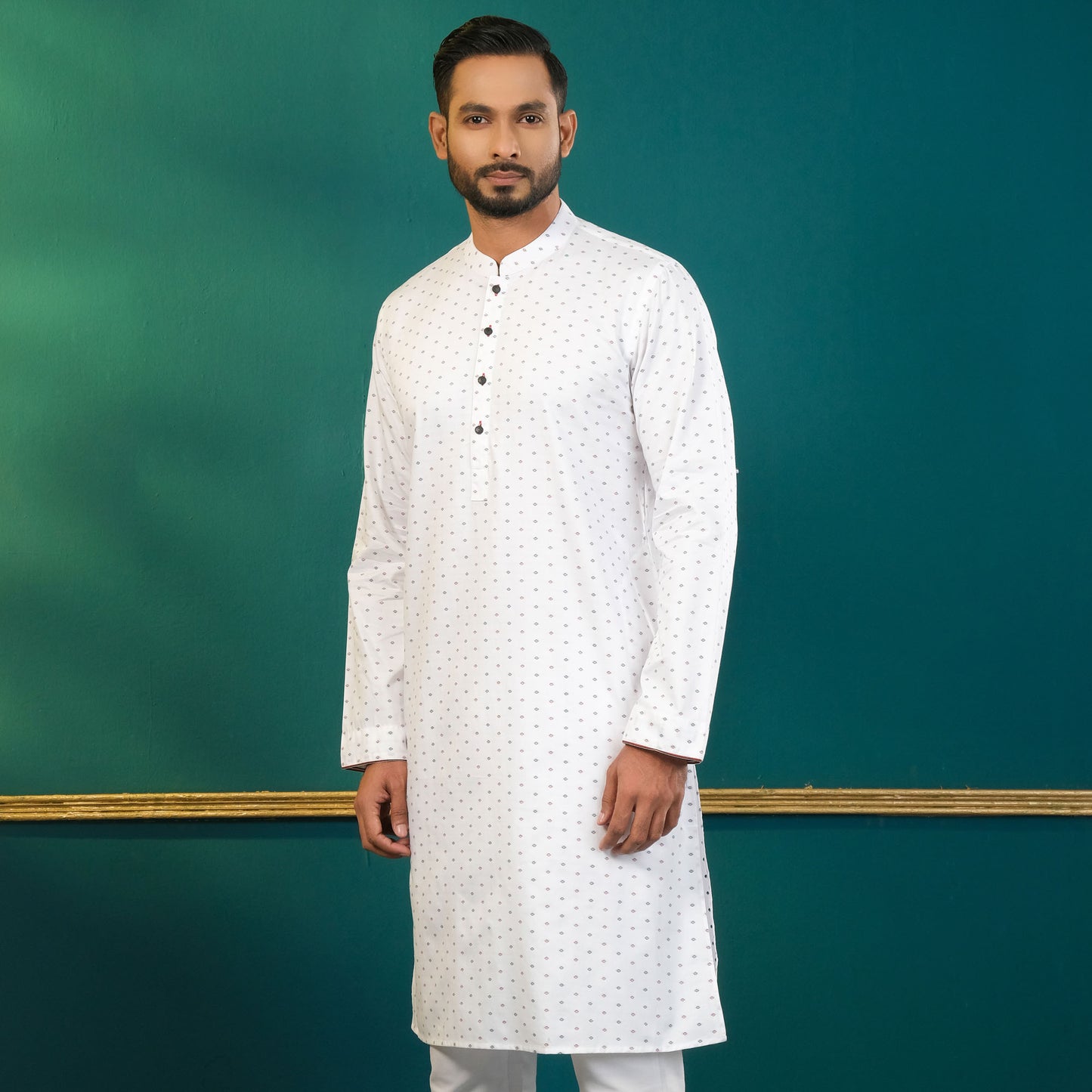 Mens White Classic Panjabi