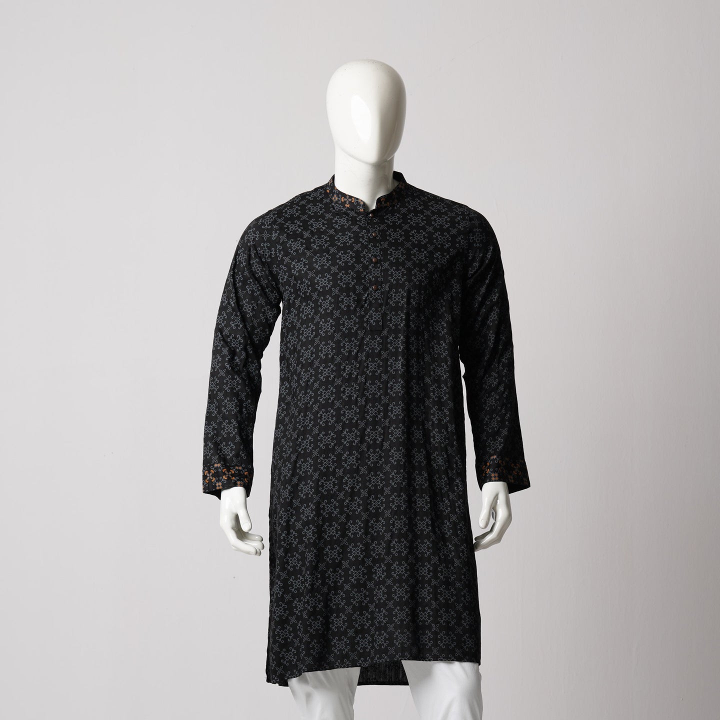 MENS BASIC PANJABI-BLACK