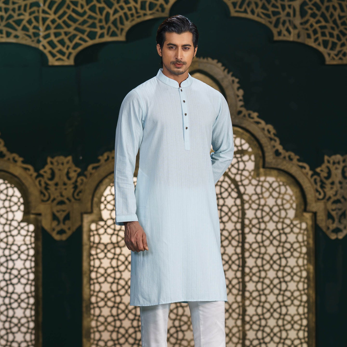 MENS BASIC PANJABI-WHITE 2