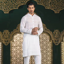 Load image into Gallery viewer, Men&#39;s White Shank Button Panjabi
