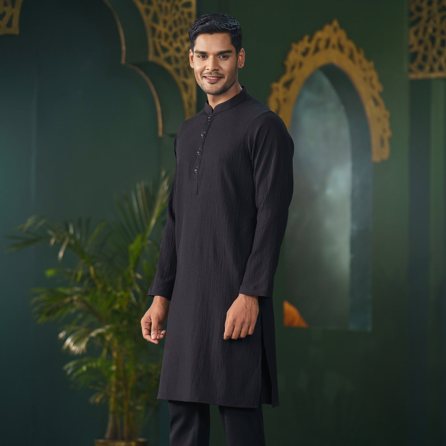 Men's Black Panjabi