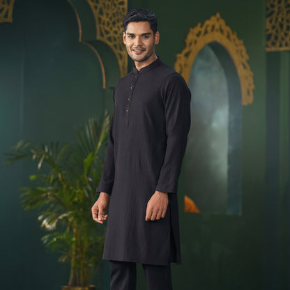 Men's Black Panjabi