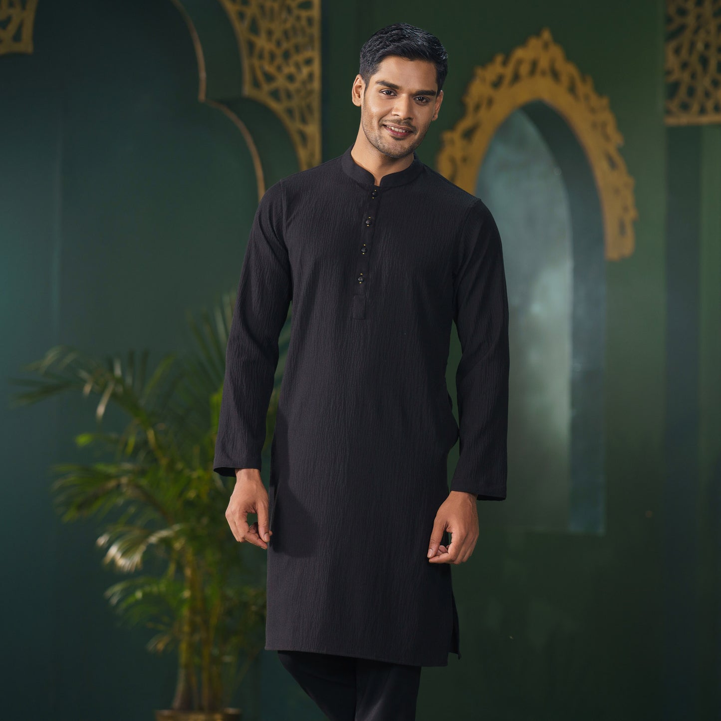 Men's Black Panjabi
