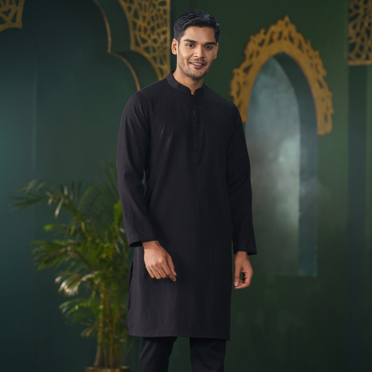 Men's Black Panjabi