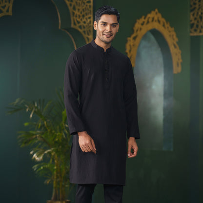 Men's Black Panjabi