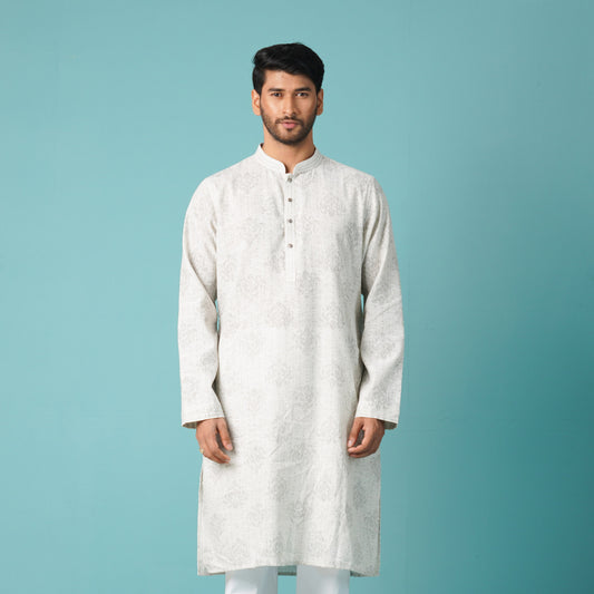 Mens Basic Panjabi-Ash