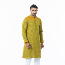 Load image into Gallery viewer, Mens Yellow-Blue Printed Panjabi
