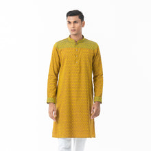 Load image into Gallery viewer, Mens Yellow-Maroon Printed Panjabi
