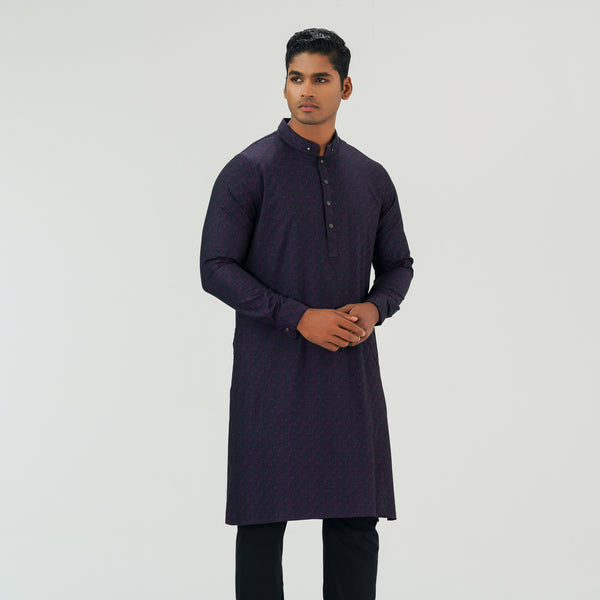 Mens Basic Purple Panjabi