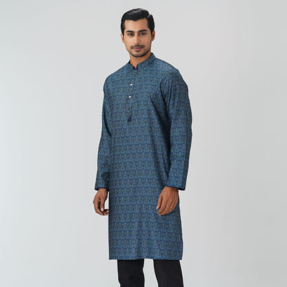 Mens Blue Basic Panjabi