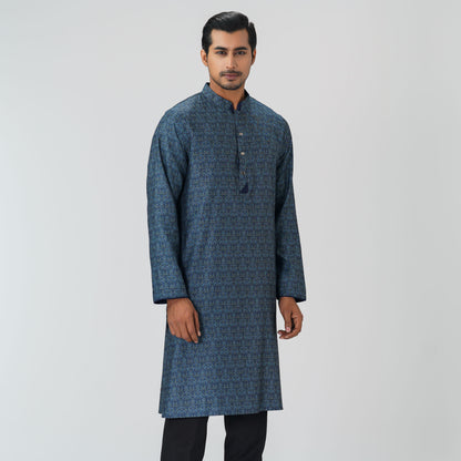 Mens Blue Basic Panjabi