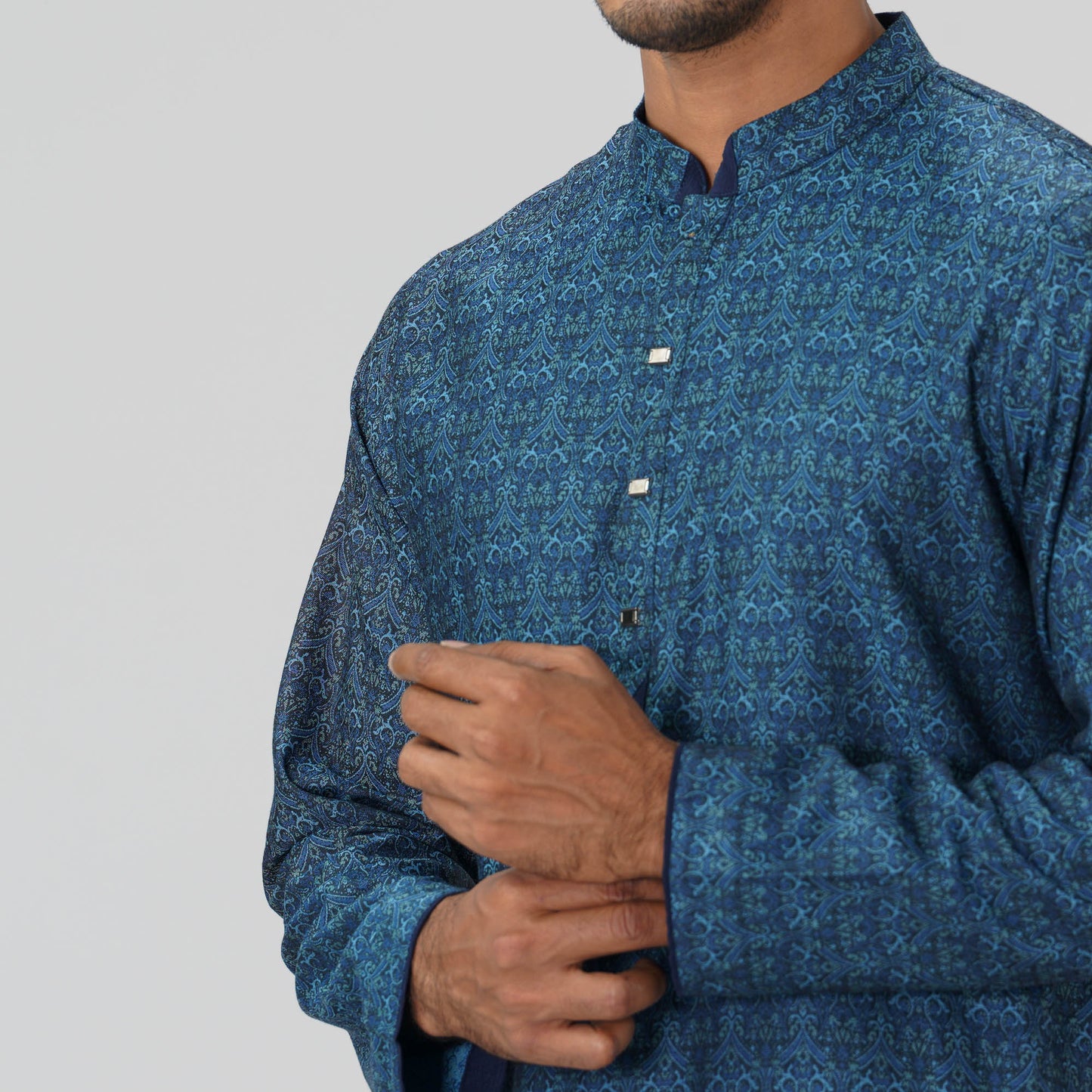 Mens Blue Basic Panjabi