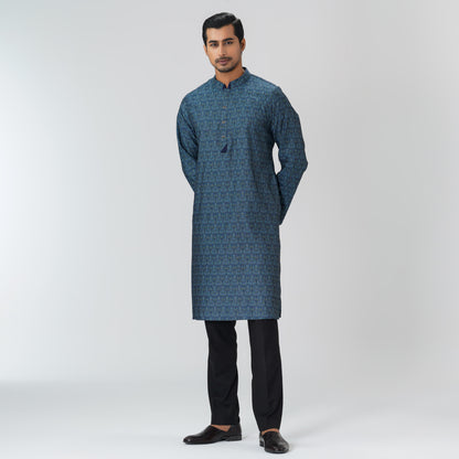 Mens Blue Basic Panjabi