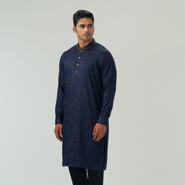 Mens Navy & Coffee Panjabi