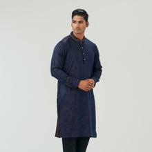 Load image into Gallery viewer, Mens Navy &amp; Coffee Panjabi
