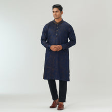 Load image into Gallery viewer, Mens Navy &amp; Coffee Panjabi
