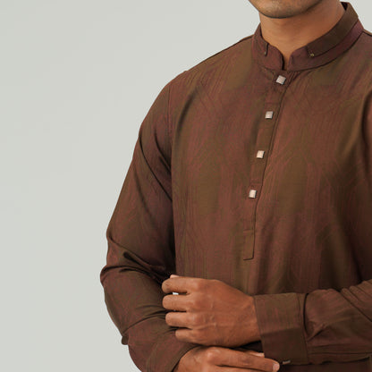 Mens Coffee Bronze Panjabi