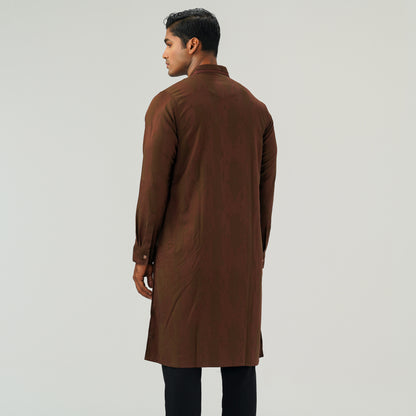 Mens Coffee Bronze Panjabi