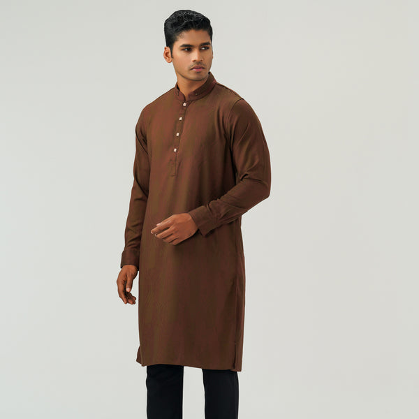 Mens Coffee Bronze Panjabi