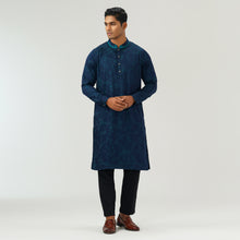 Load image into Gallery viewer, Mens Navy &amp; Green Panjabi
