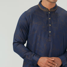 Load image into Gallery viewer, Mens Navy &amp; Coffee Panjabi
