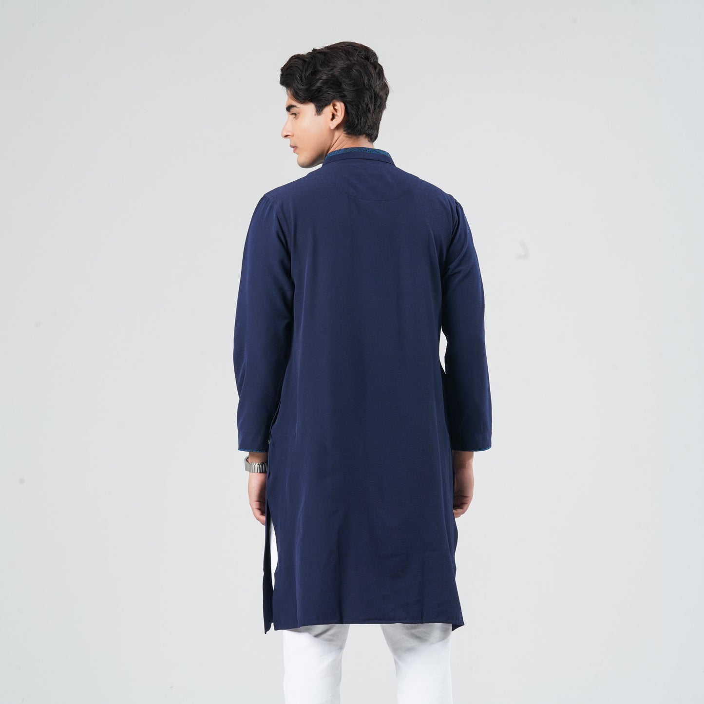 Men's Blended Navy Panjabi