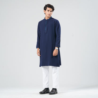 Men's Blended Navy Panjabi