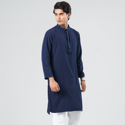Men's Blended Navy Panjabi