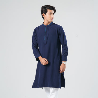Men's Blended Navy Panjabi