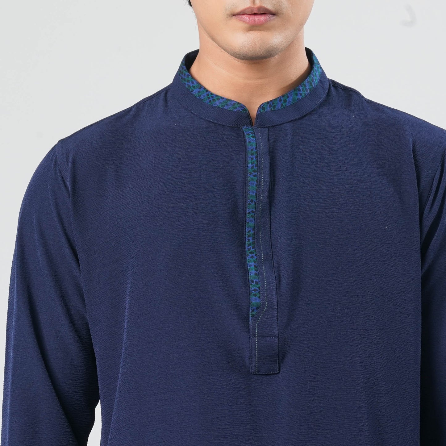 Men's Blended Navy Panjabi