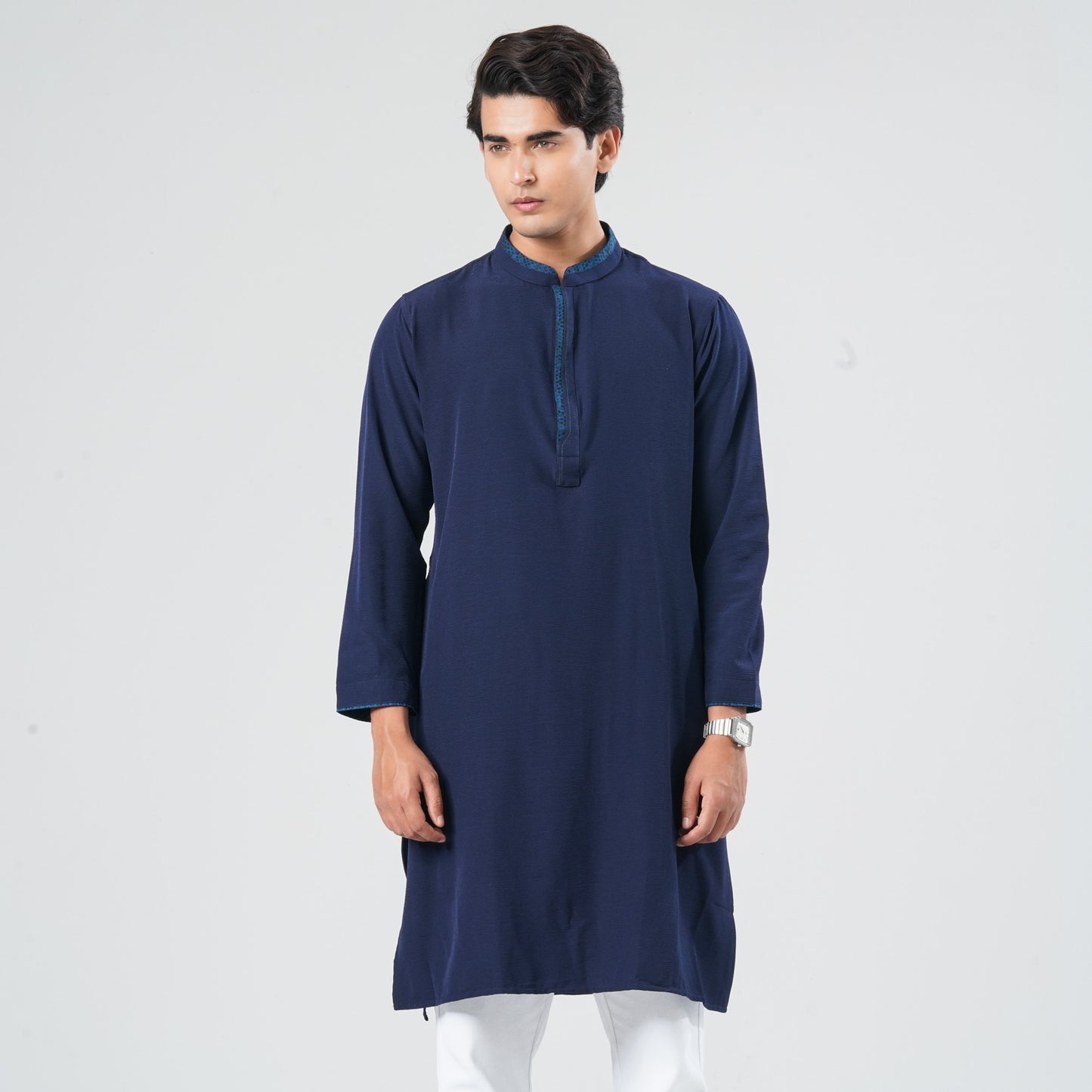 Men's Blended Navy Panjabi