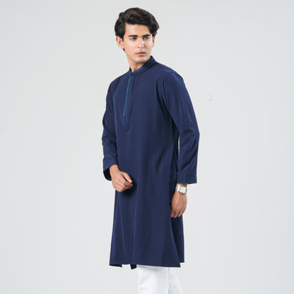 Men's Blended Navy Panjabi